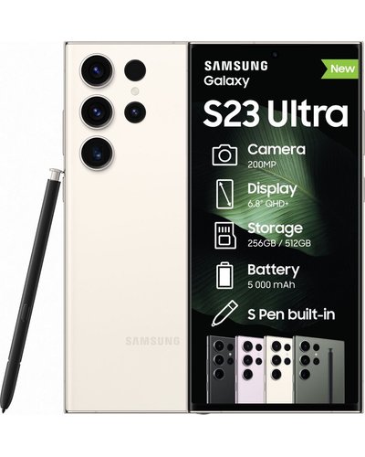 Samsung Galaxy S23 Ultra 5G (Dual Sim) 256GB CREAM - Netrox Electronics