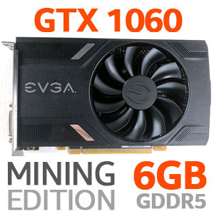 EVGA GeForce GTX 1060 N1060-6GB-5162 6GB GDDR5 192-bit PCI-E 3.0 Cryptocurrency Mining Graphics Card